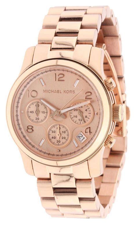 silver and rose gold michael kors watch|rose gold mk watch cheap.